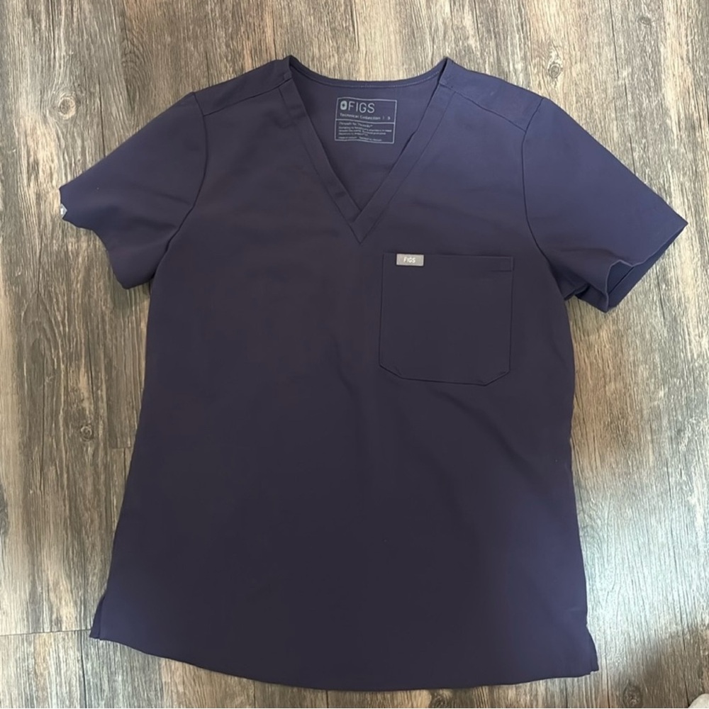 Figs Dark Purple Scrubs S top + M/T bottoms